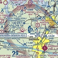 A map of the air traffic in and around an airport.